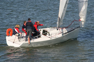 a sailing lesson on a sailing yacht